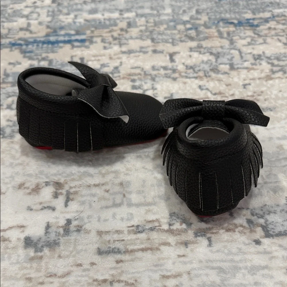 Baby Bow Shoes With Red Bottoms